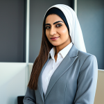 **

"A confident Arab businesswoman in a modern, well-lit office in Dubai, fully clothed in a stylish and modest business suit, appropriate attire, perfect anatomy, natural pose, safe for work, professional environment, high resolution, detailed."

**